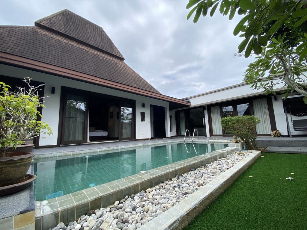 Thai-Balinese 2B 3B Pool Villa for Rent in Cherngtalay, Phuket